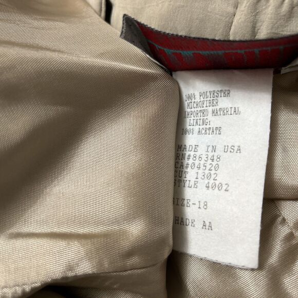 VTG NWT City Girl Bolen Skirt 18 Beige Modest Side Split Button Detail - Picture 6 of 7